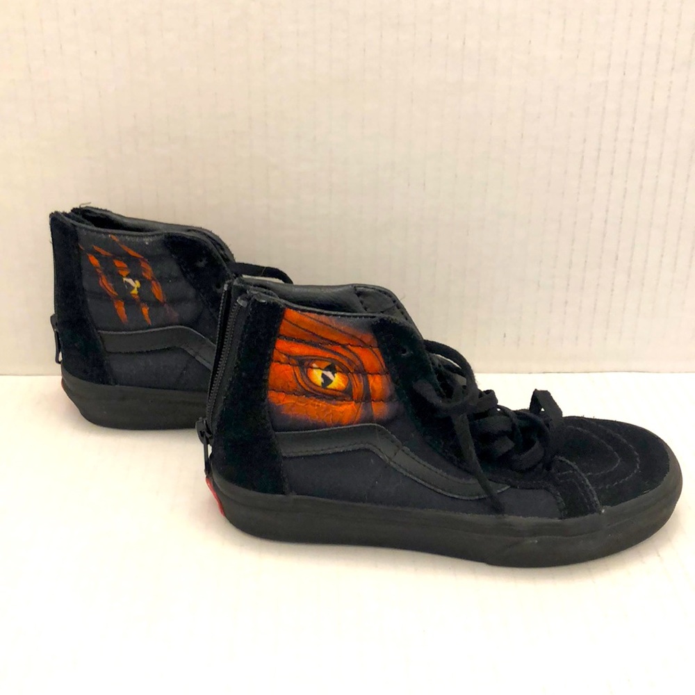 Black dragon/dinosaur vans